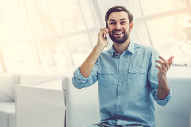 istock Handsome businessman in office 664186078