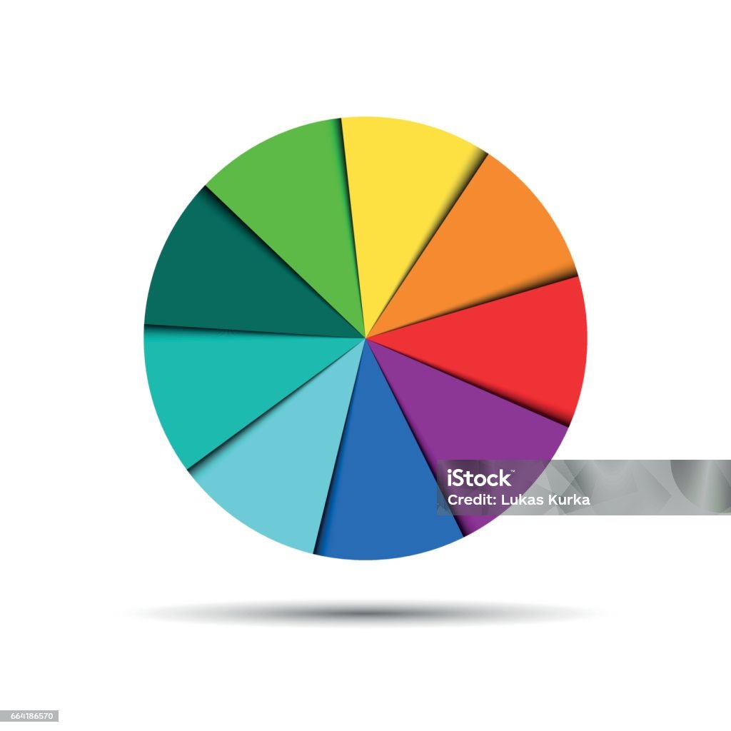 Color Round Palette Isolated On White Background Stock Illustration
