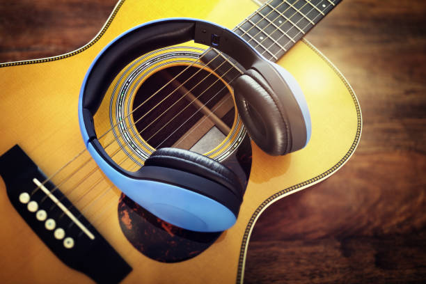 istock Guitar and headphones 664194204