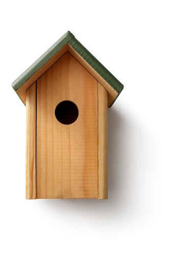 Gardening: Bird House Isolated on White Background