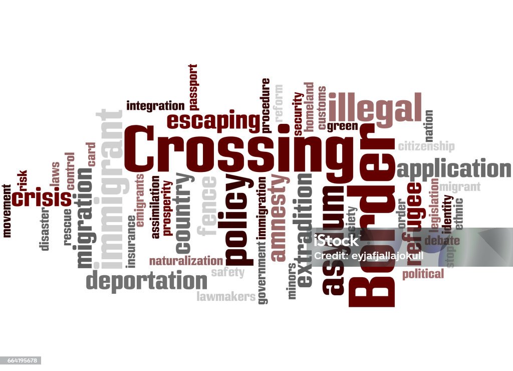 Border Wordcloud Border Crossing Word Cloud Concept 2 Stock Illustration - Download ...