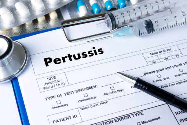 istock Pertussis  doctor hand working Professional Medical Concept 664199350