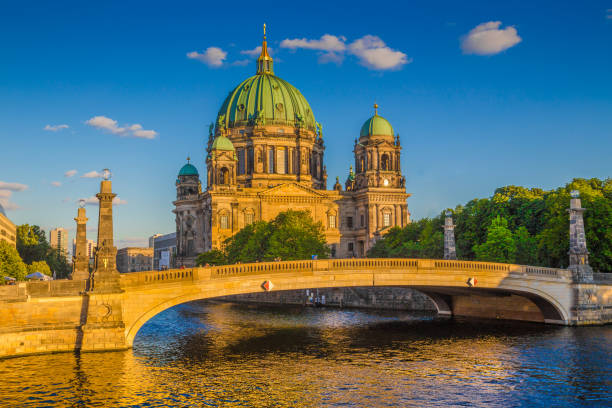 istock Berlin Cathedral with Spree river at sunset, central Berlin, Germany 664207022