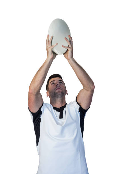 istock Rugby player holding rugby ball 664209518