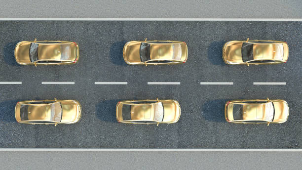 istock cars on the road. 3d illustration 664210288