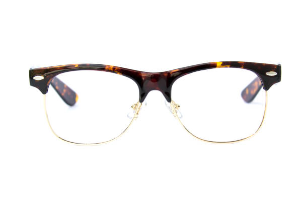 istock Modern fashionable spectacles isolated on white background, Perfect reflection, Glasses 664213304