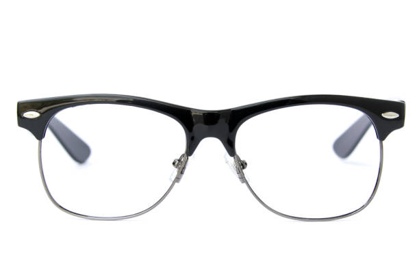 istock Modern fashionable spectacles isolated on white background, Perfect reflection, Glasses 664213306