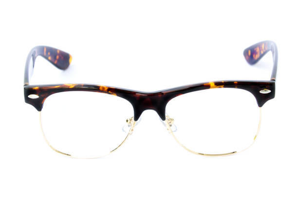 istock Modern fashionable spectacles isolated on white background, Perfect reflection, Glasses 664213314