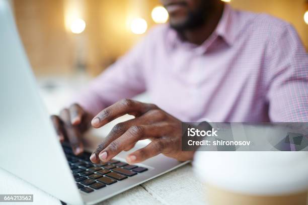 Designer Typing Stock Photo - Download Image Now - Accessibility, Hand, Laptop