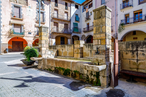Source of the square of the village, in Talarn Catalonia Spain