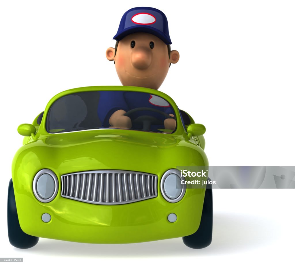 Mechanic Fun Fun Mechanic 3d Illustration Stock Illustration - Download Image Now ...