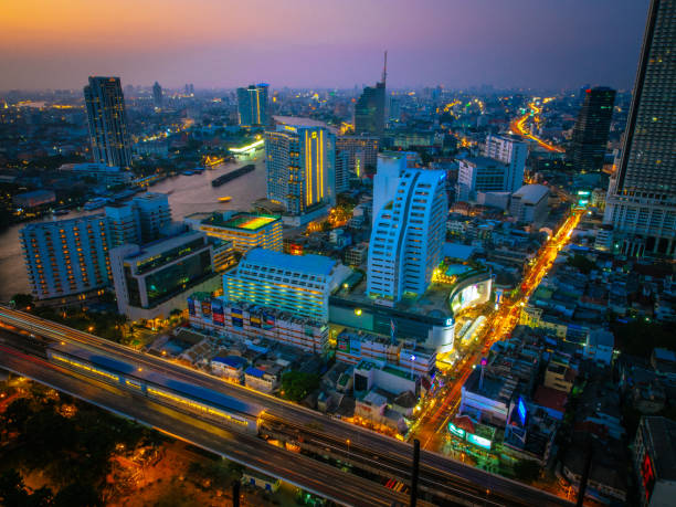 istock bangkok city traffic night view 664219100