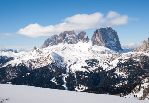 istock Skiing area in the dolomites Alps 664229794