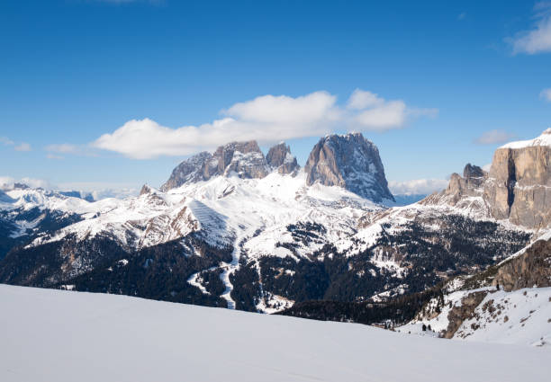 istock Skiing area in the dolomites Alps 664229804