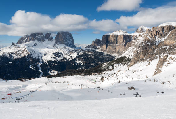 istock Skiing area in the dolomites Alps 664229820