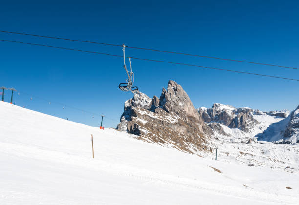 istock Skiing area in the dolomites Alps 664230056