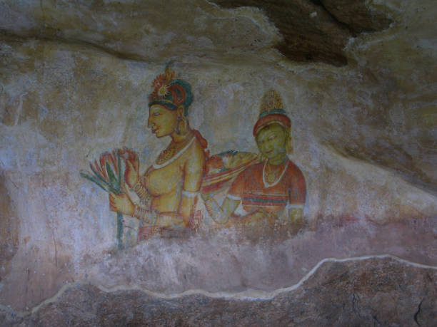 istock Ancient Buddhist murals, Lion mountain Sigiriya, Ceylon, Sri Lanka 664238212