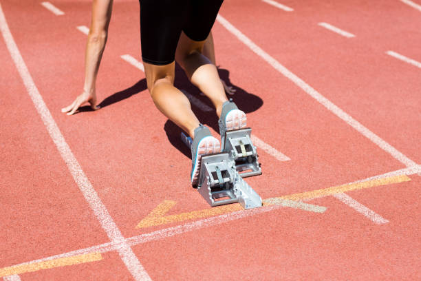 istock Female athlete ready to run 664241702