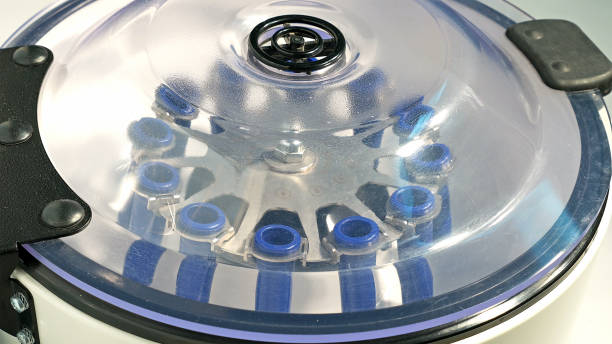 istock Automatic medical blood centrifuge in chemical lab 664246484