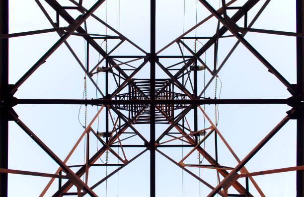 istock Line of electricity transmissio 664254260