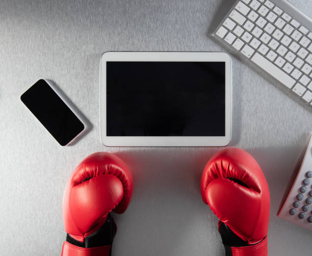 istock concept of complex communication and multitasking for hesitating business hands 664264032