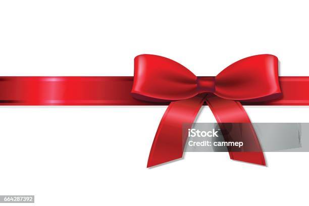 Red Bow With Ribbon Stock Illustration - Download Image Now - Abstract,  Anniversary, Art - iStock