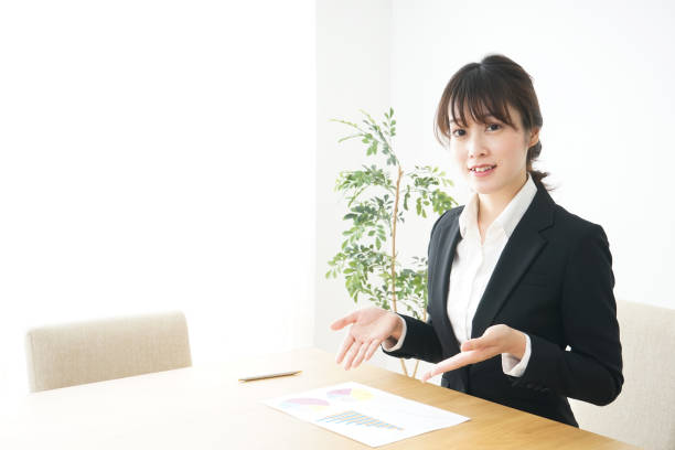 istock Young sales woman 664300052