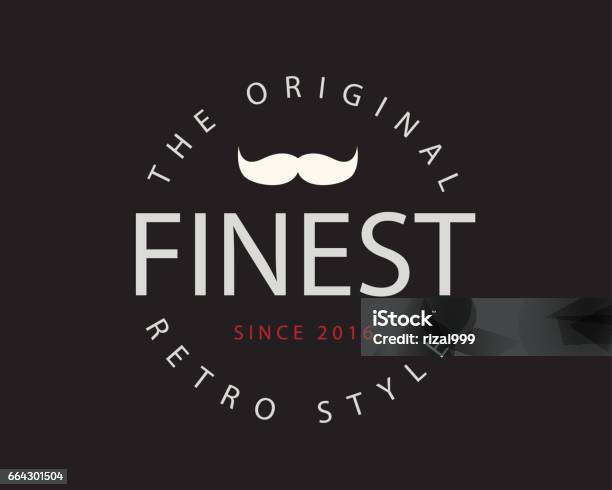 Finest Retro Style Badge Stock Illustration - Download Image Now - Art, Badge, Black Color