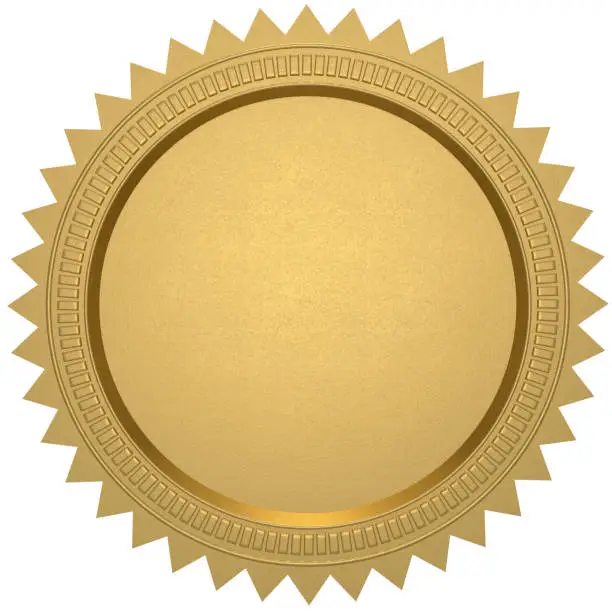 gold seal - 3d rendering