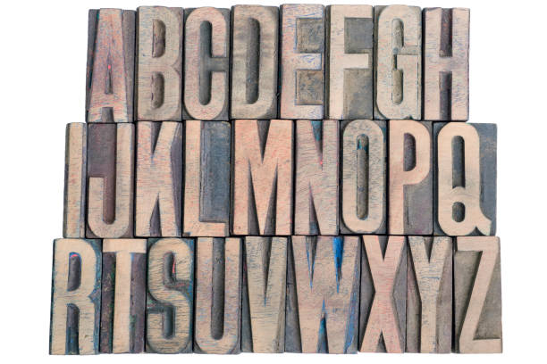istock wooden letterpress alphabet 664309608