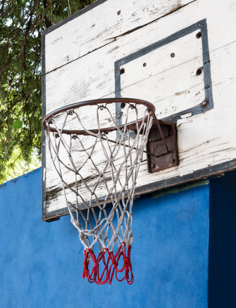 istock Old basketball hoop with the rusty. 664309854