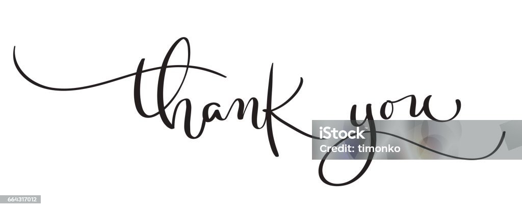 Hand drawn vintage Vector text Thank you on white background. Calligraphy lettering illustration EPS10 Hand drawn vintage Vector text Thank you on white background. Calligraphy lettering illustration EPS10. Thank You - Phrase stock vector