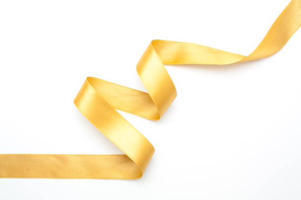 istock golden ribbon border isolated on white background 664321448