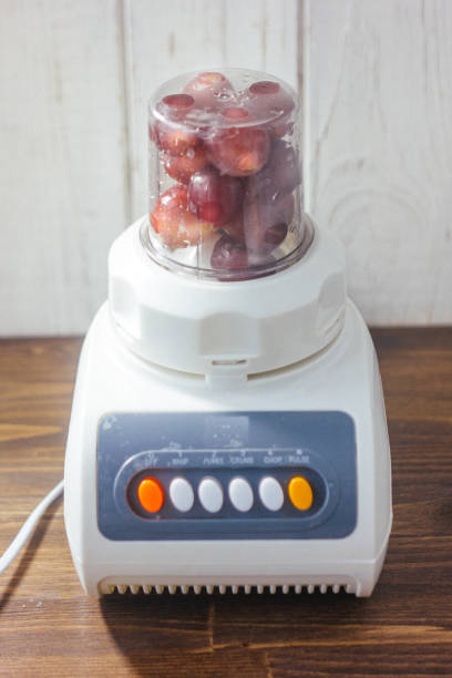 istock Fresh grapes in a blender, ready to mixing 664325538