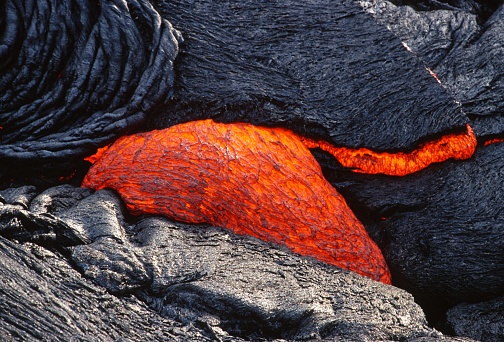 Lava flows from the Kilauea Volcano on the Big Island of Hawaii