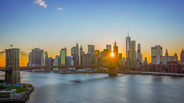 istock Aerial view to Manhattan business district 664336640