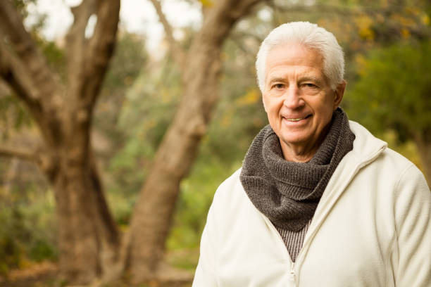 istock Senior man in the park 664340678