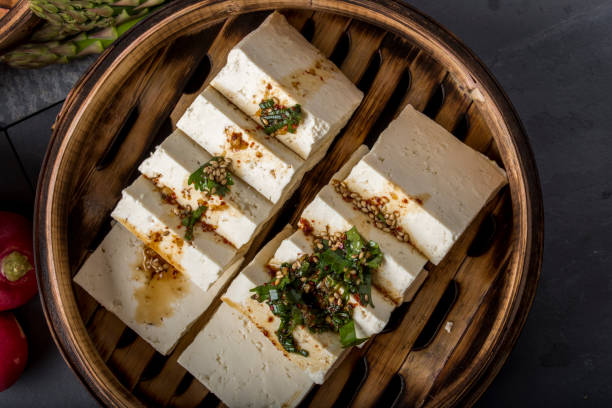 istock Fresh Tofu with Soy Sauce 664347024