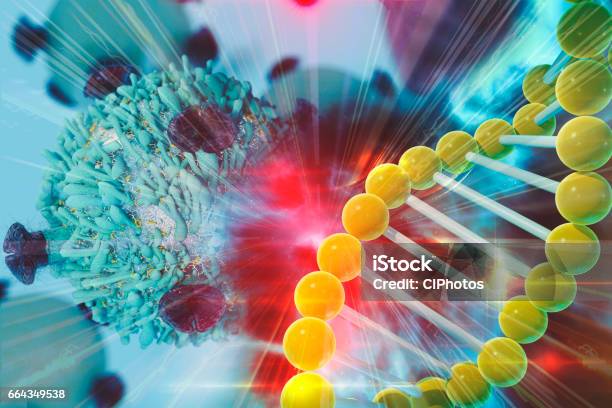 Gene Therapy For Cancer Treatment Concept Stock Illustration - Download Image Now - Immunotherapy, Abstract, Adult