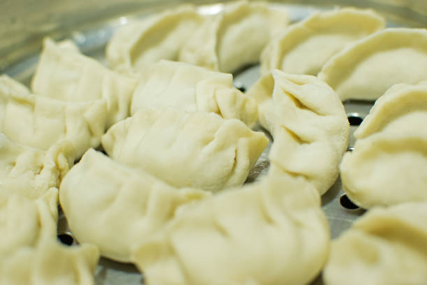 istock Momo, served hot on a plate, stock photograph 664350090