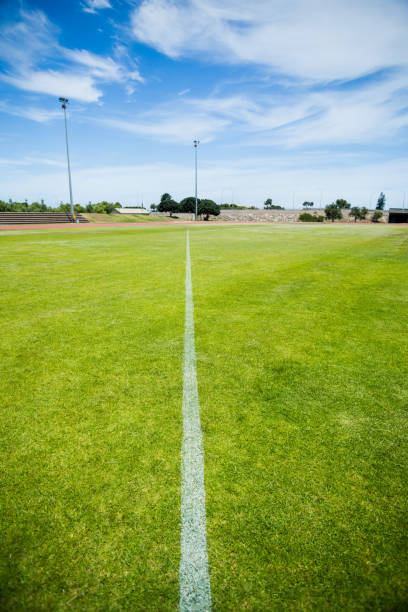 istock Boundary line of a playing field 664360330