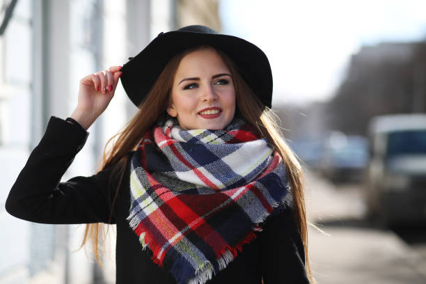 istock Girl on a walk in sunny weather 664363404