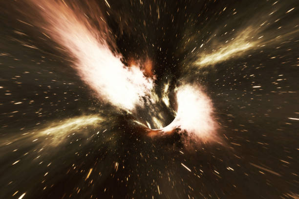 istock Cosmic wormhole, space travel concept, funnel-shaped tunnel that can connect one universe with another. 3d rendering 664389146