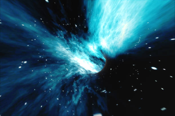 istock Star Warp or Hyperspace, abstract speed tunnel warp in space. Across the universe, 3d rendering 664389208