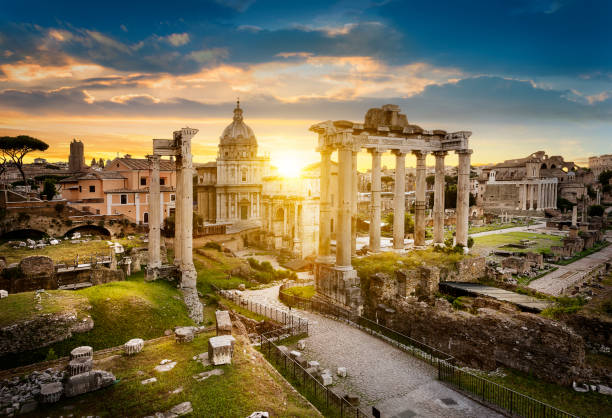 istock Rome city by sunrise Italy 664389814