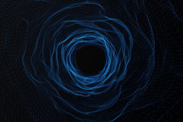istock Cosmic wormhole, space travel concept, funnel-shaped tunnel that can connect one universe with another. 3d rendering 664390082