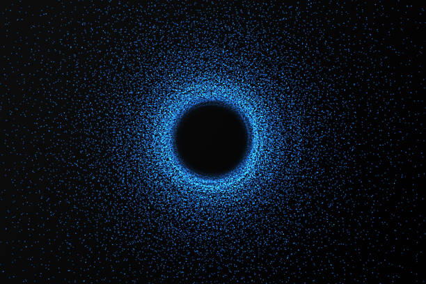 glowing wormhole in space, interstellar warp, traveling trough space and time. 3d rendering