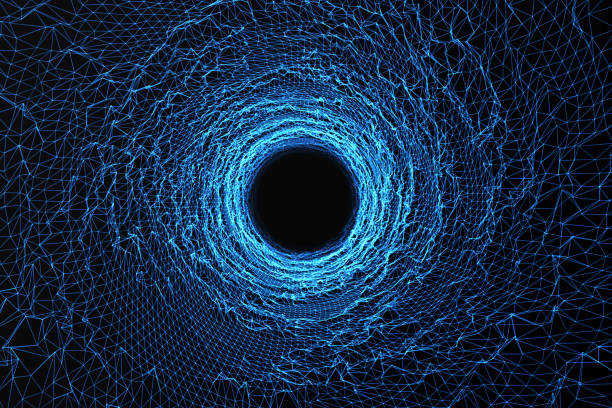 istock Cosmic wormhole, space travel concept, funnel-shaped tunnel that can connect one universe with another. 3d rendering 664390096