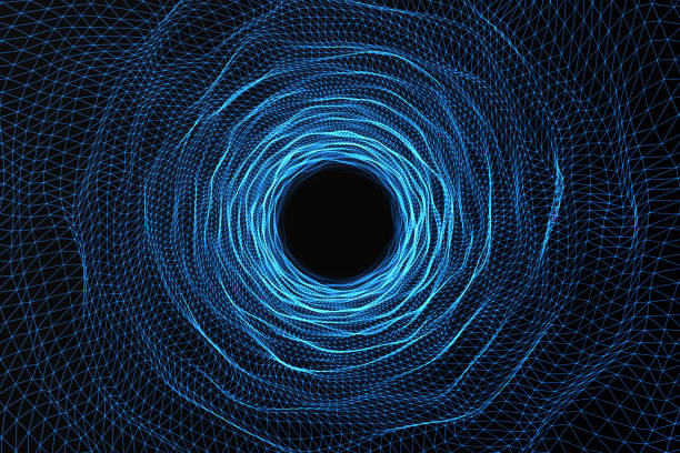 космическая червоточина, концепция космических путешествий, туннель в форме воронки, который может соединить одну вселенную с другой. 3d ре� - funnel shaped стоковые фото и изображения