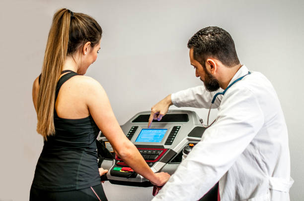 istock medical examination with treadmill 664410424